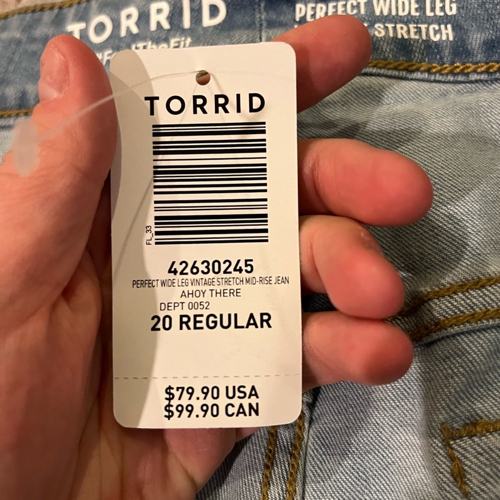Torrid Perfect Wide Leg Mid Rise Jeans - Picture 10 of 15